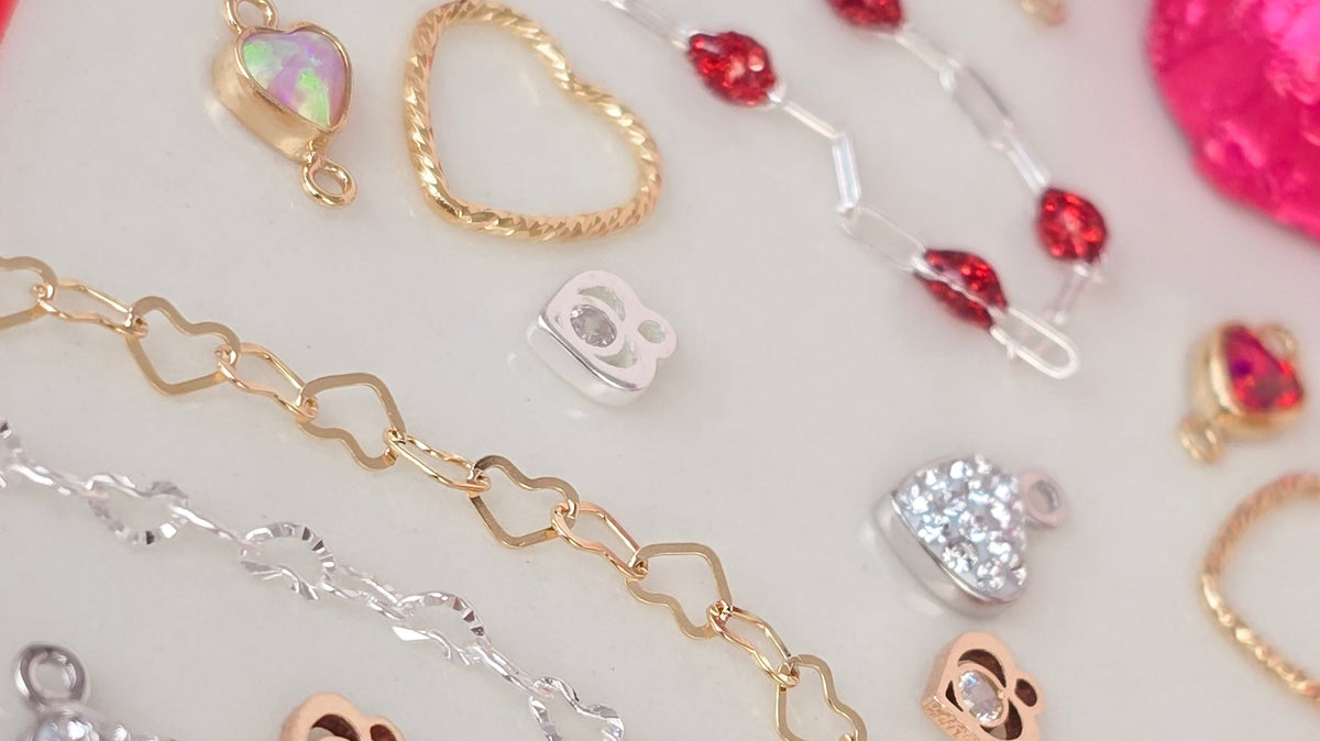 Permanent jewellery chains and charms