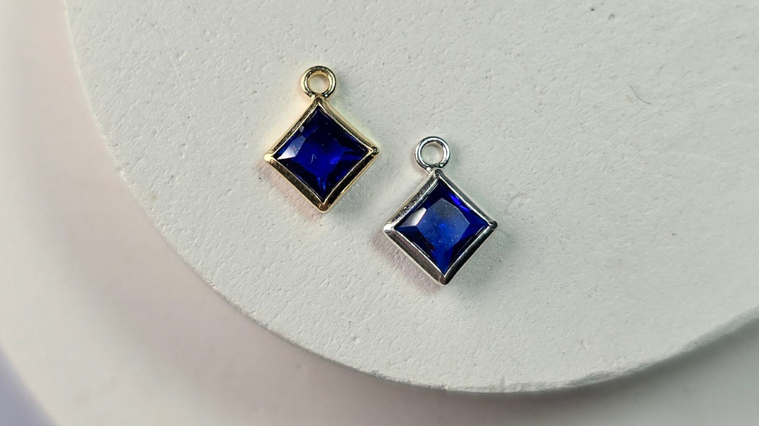 4mm Sapphire Diamond Birthstone Pendant