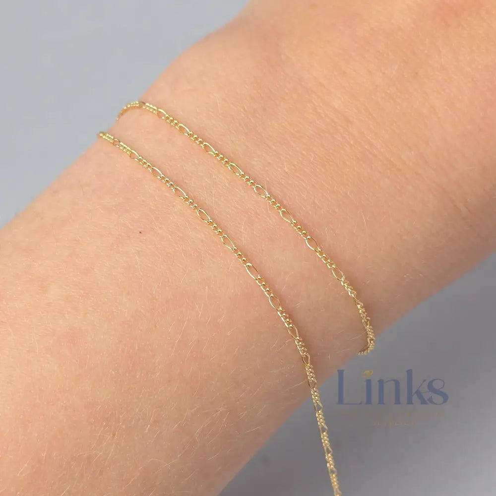 1.3mm Mini Figaro - 14k Gold Filled & 925 Sterling Silver