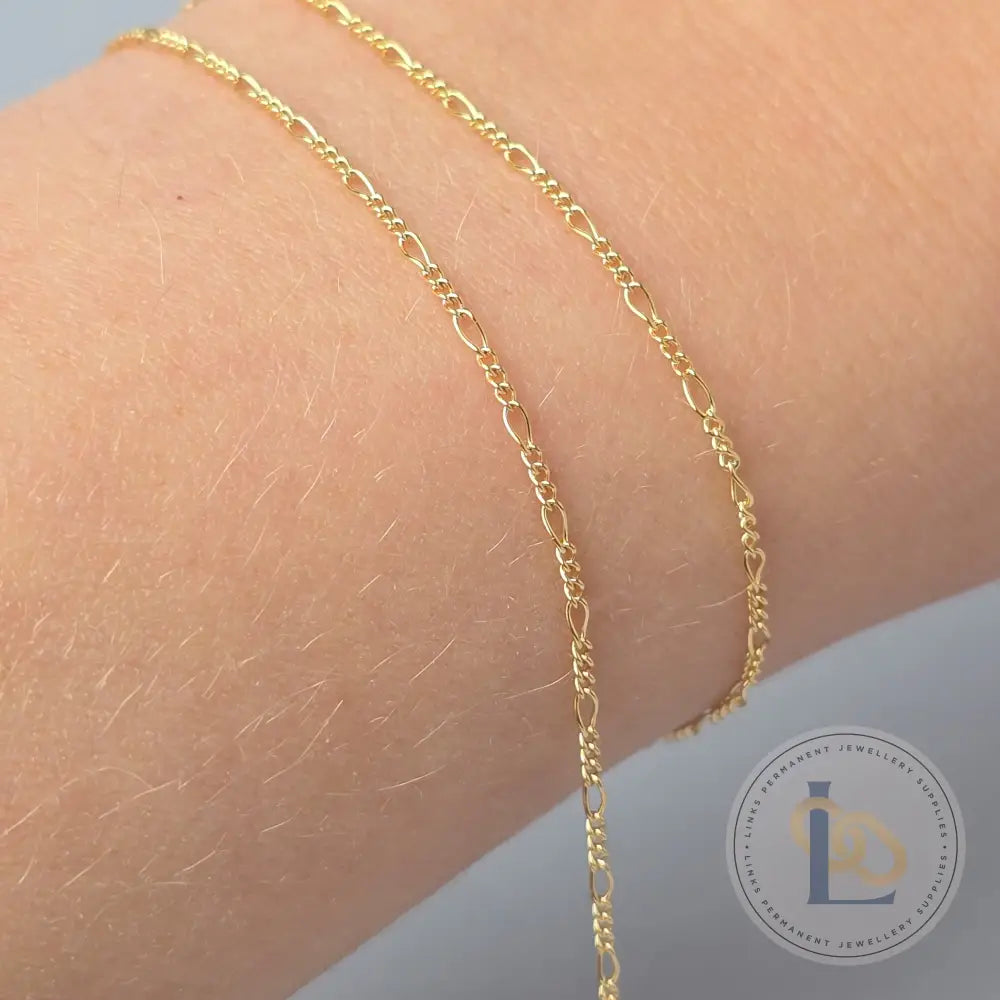 1.3mm Mini Figaro - 14k Gold Filled & 925 Sterling Silver