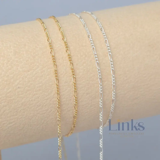 1.3mm Mini Figaro - 14k Gold Filled & 925 Sterling Silver