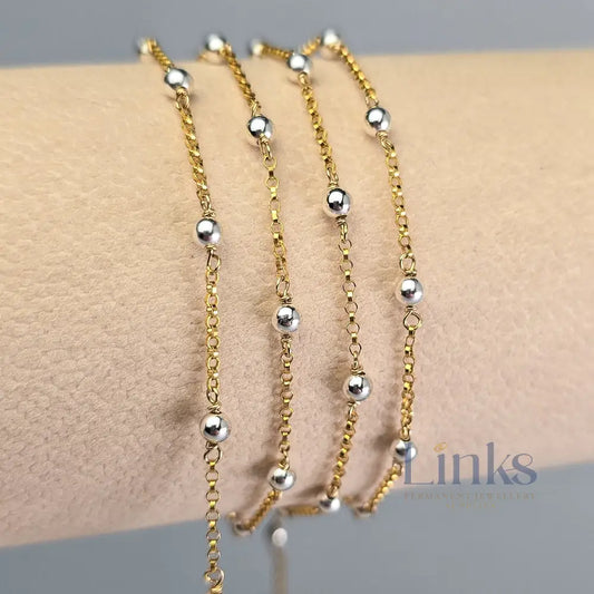 1.3mm Mixed Metal Satellite Chain - 14K Gold Filled & 925 Sterling Silver