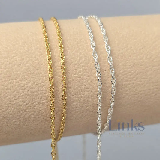 Rope Chain - 925 Sterling Silver & 14K Gold Filled