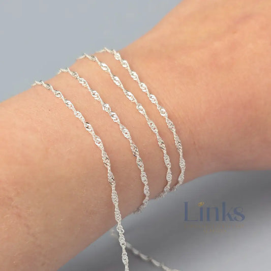 Twisted Curb Chain - 14K Gold Filled & 925 Sterling Silver