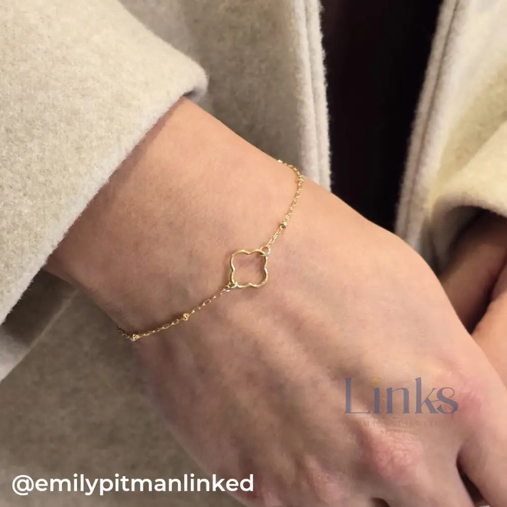 14K Gold Filled Clover Connector