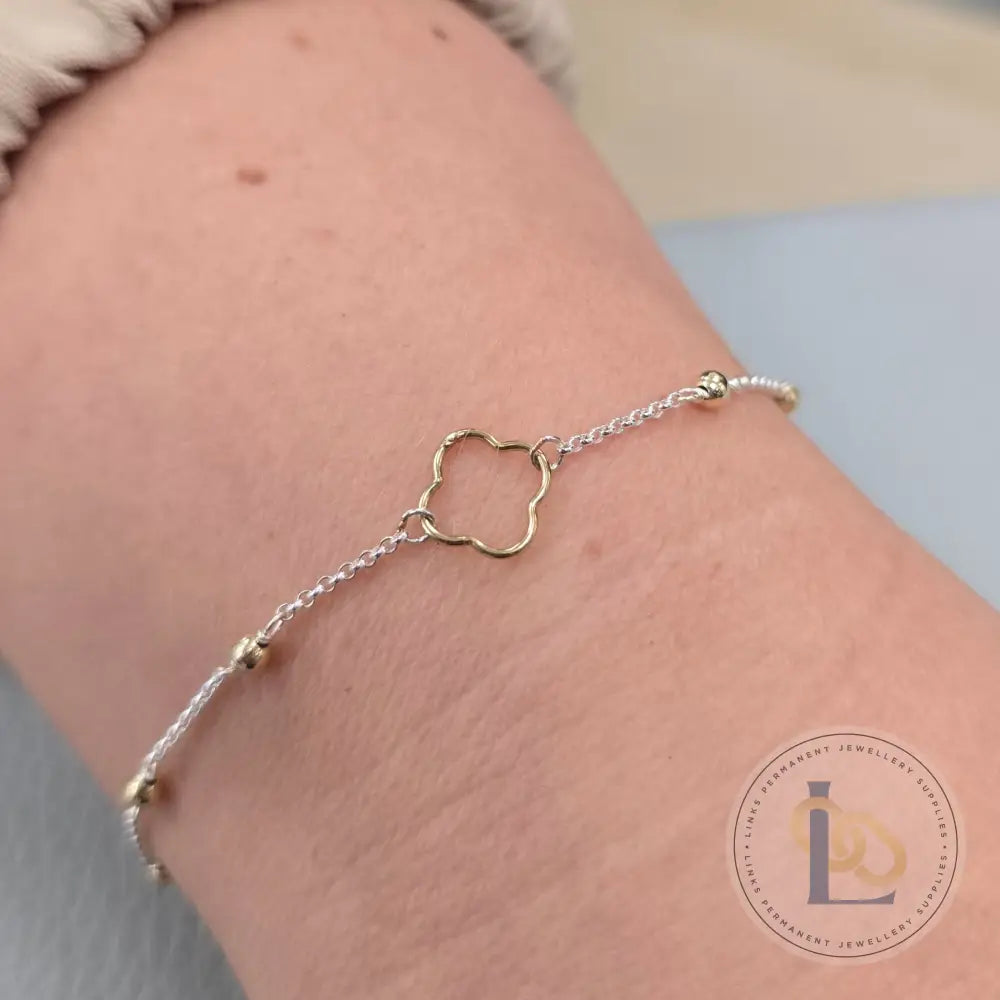 14k Gold Filled Clover Connector
