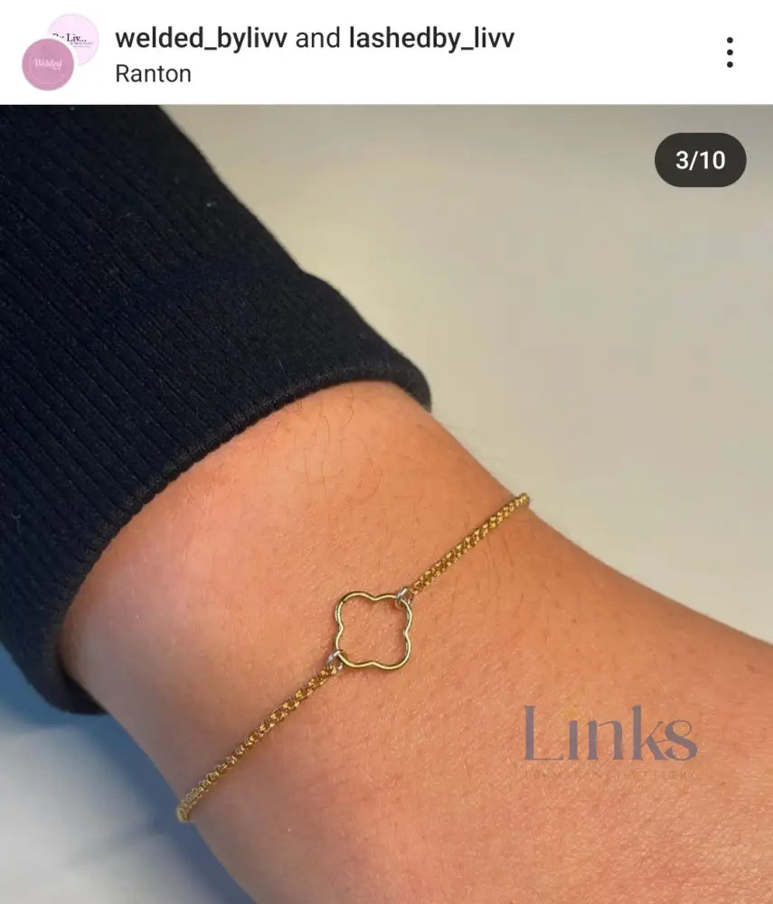 14K Gold Filled Clover Connector