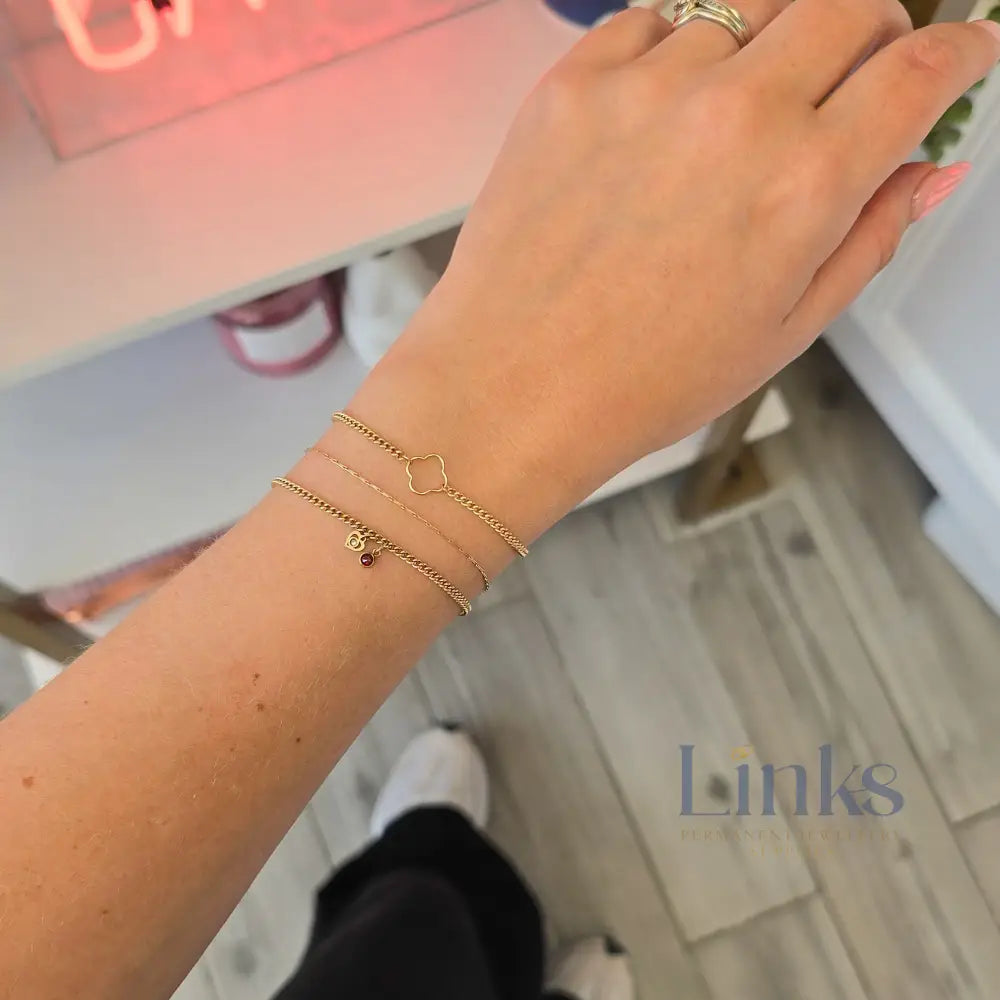 14k Gold Filled Clover Connector - Links Permanent Jewellery Supplies