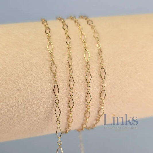 14k Gold Filled Clover Chain 1 meter