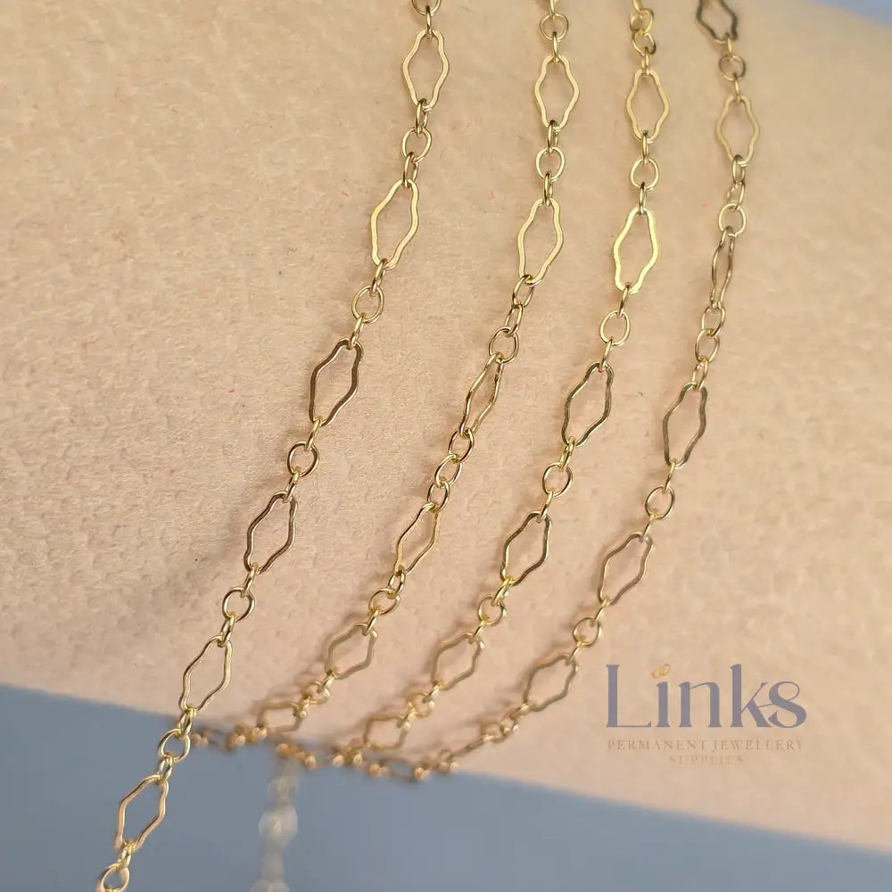 14k Gold Filled Clover Chain 1 meter