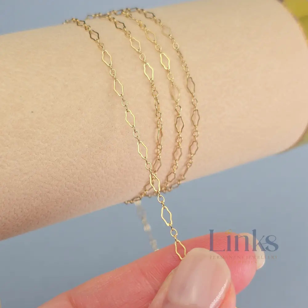 14k Gold Filled Clover Chain 1 meter