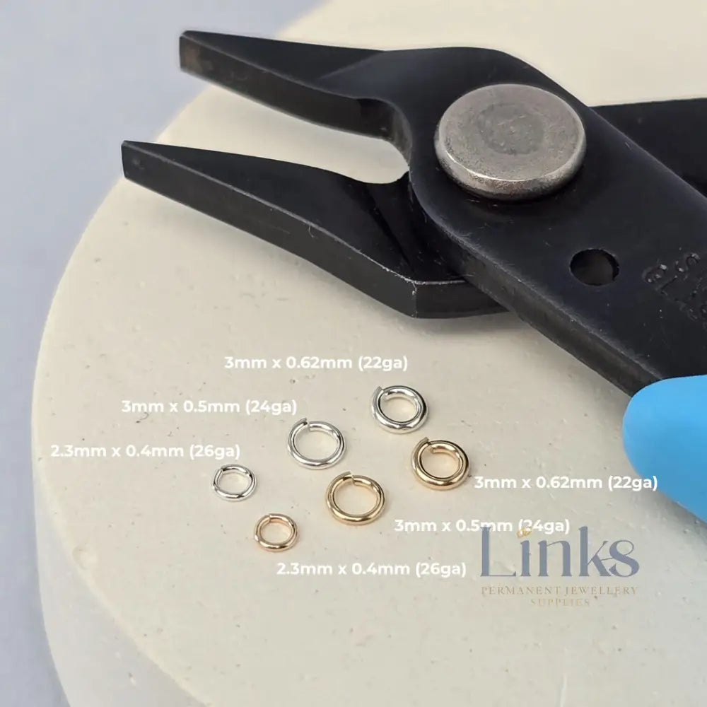 925 Sterling Silver & 14k Gold Filled Jump Rings 2.3mm (26 Ga) - 20 pack