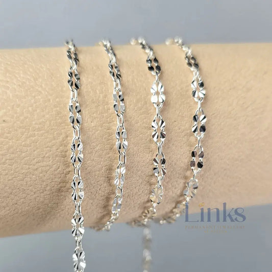 925 Sterling Silver Sunburst Chain