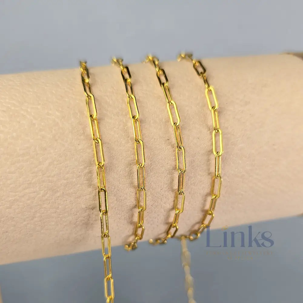 2.5mm Chunky Paperclip Chain - 14K Gold Filled & 925 Sterling Silver 14K Gold Filled / 1 Meter