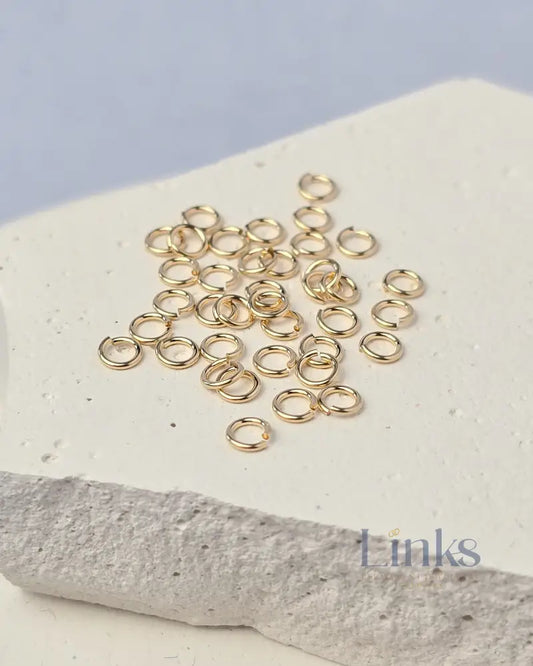 925 Sterling Silver & 14k Gold Filled Jump Rings 3mm (22 & 24 Ga) - 20 pack 14k Gold Filled / 0.5mm wire diameter 24