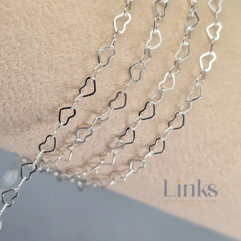 2.8mm Heart Chain - 14K Gold Filled & 925 Sterling Silver