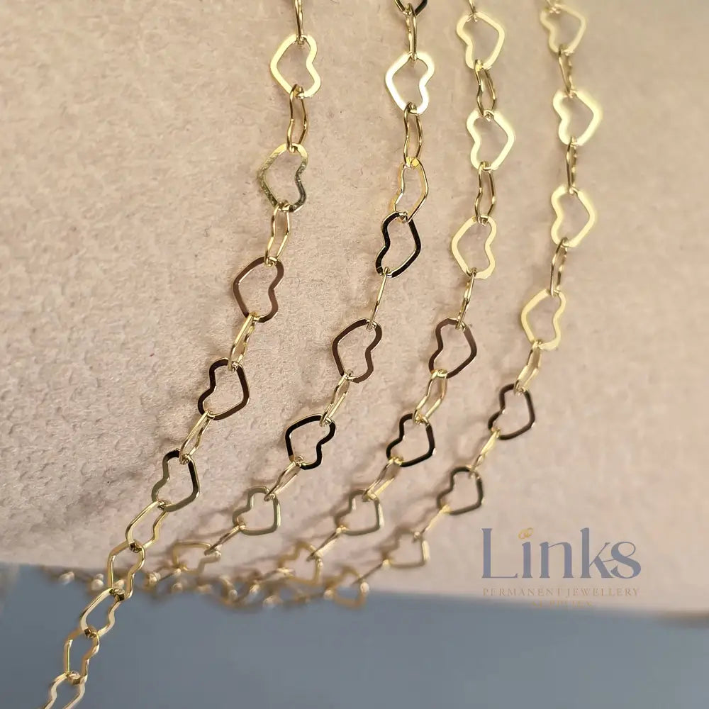 2.8mm Heart Chain - 14K Gold Filled & 925 Sterling Silver