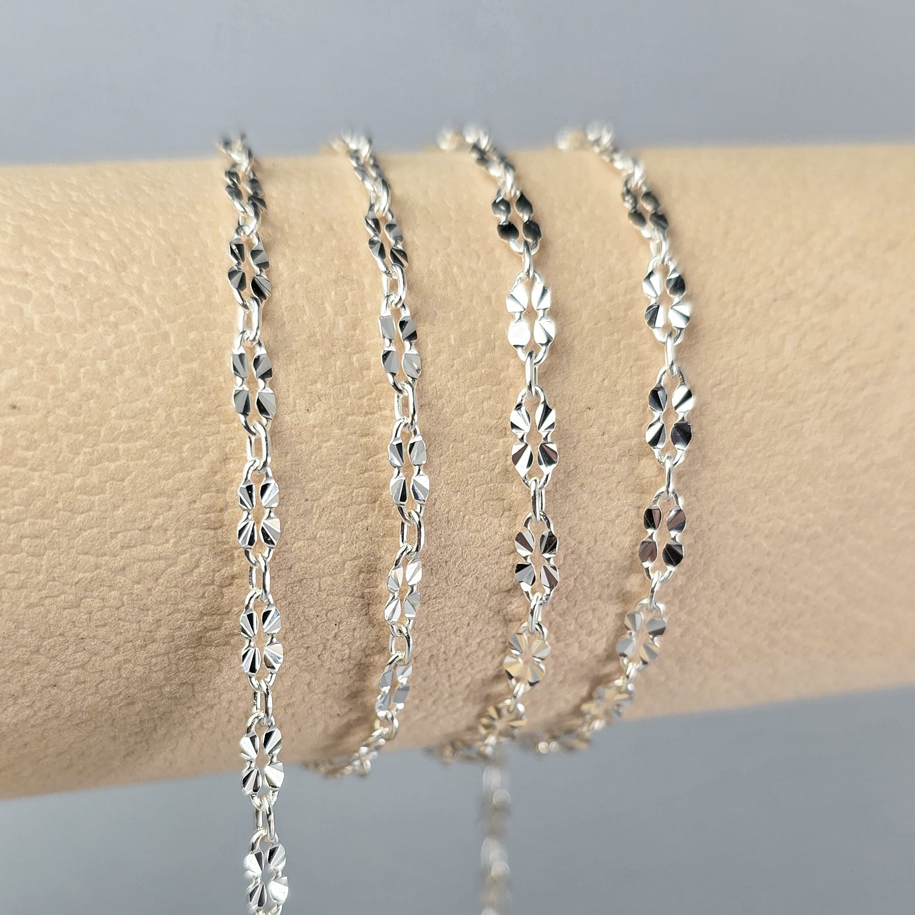 925 Sterling Silver Sunburst Chain