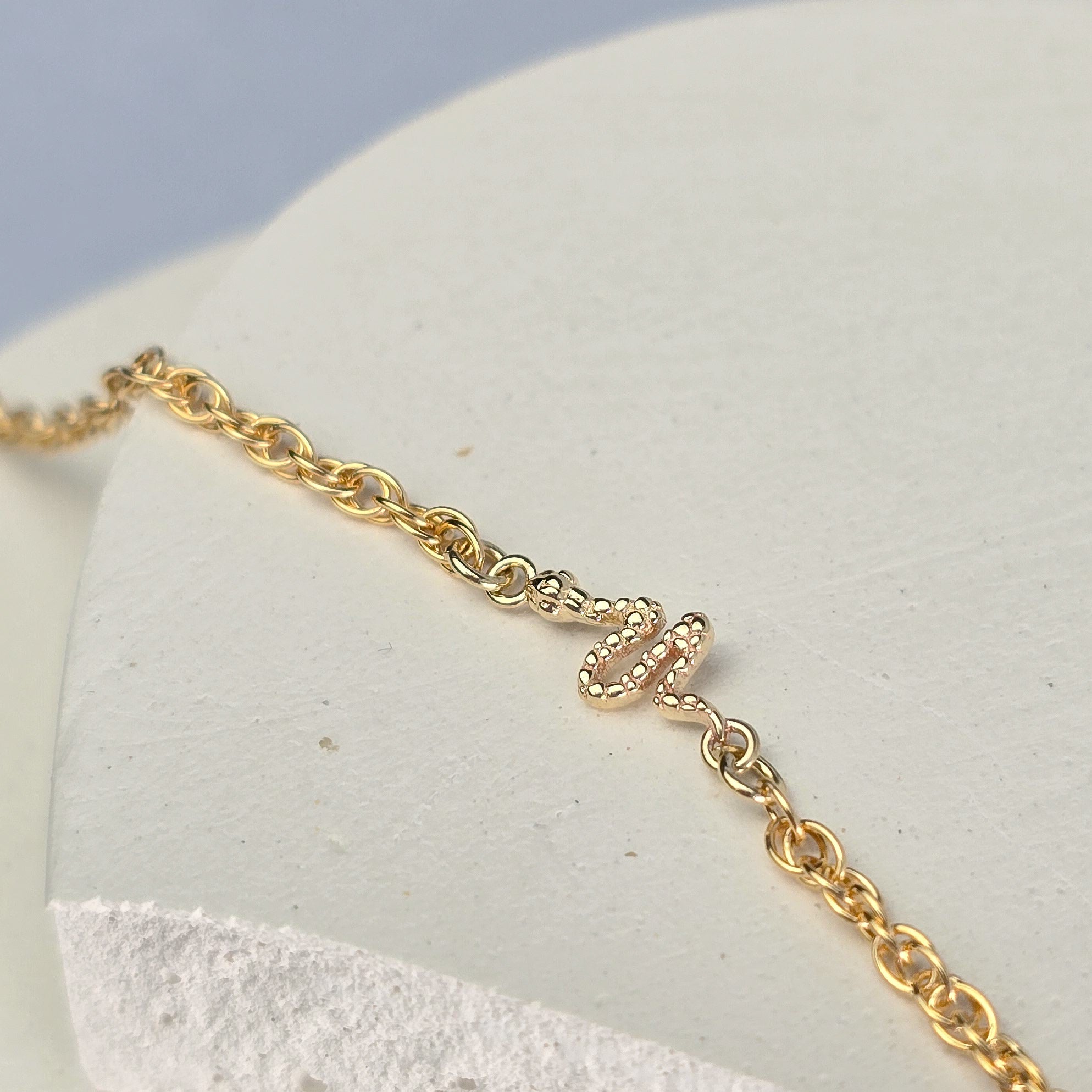 Luxury 9k Solid Gold Snake Connector Charm