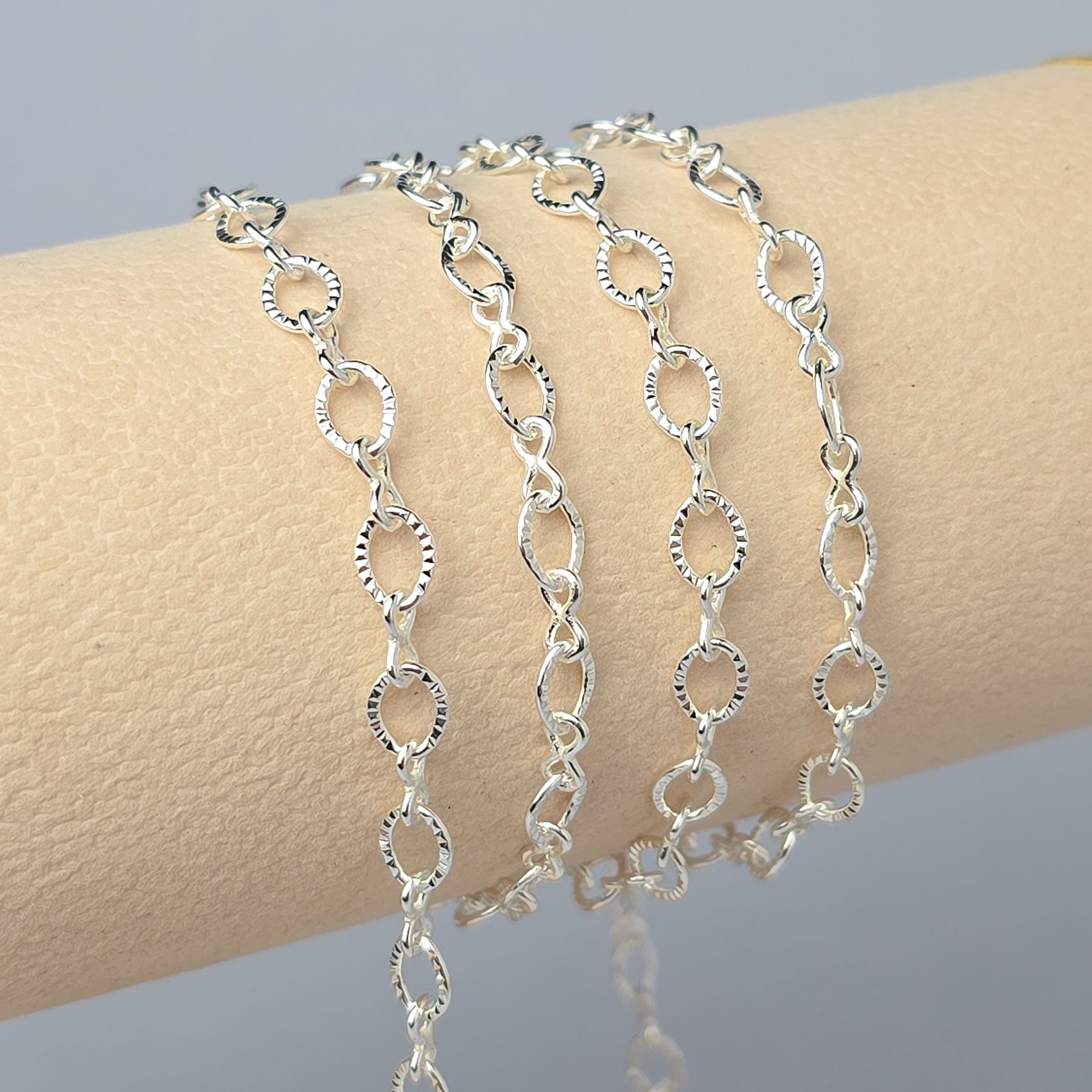 5.5mm Chunky Infinity Chain - 925 Sterling Silver 1 Meter