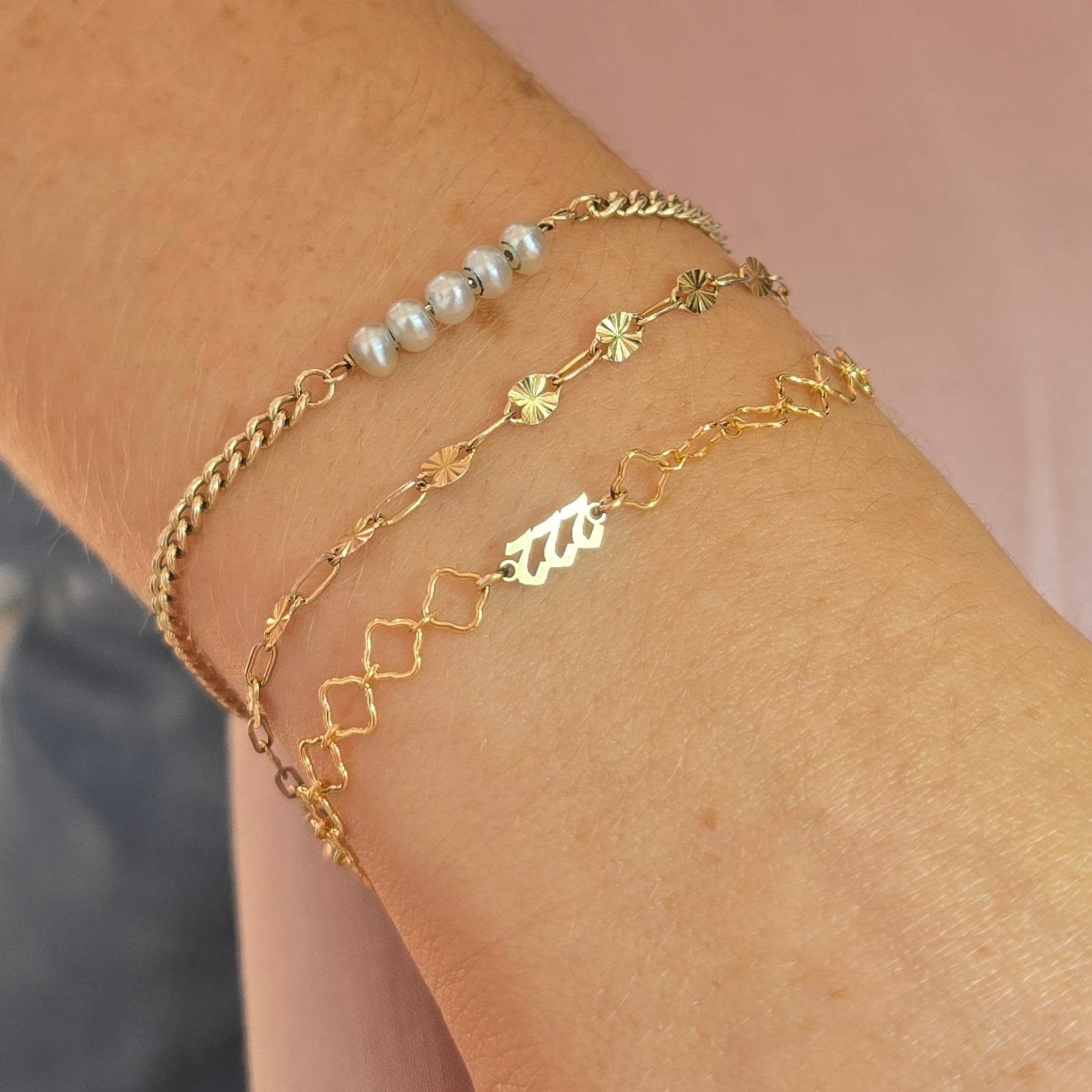 5 Freshwater Rice Pearl Connector Charm