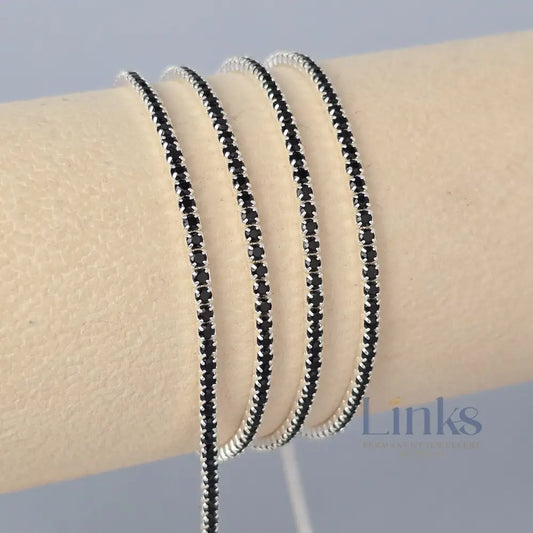 2mm Black Tennis Chain