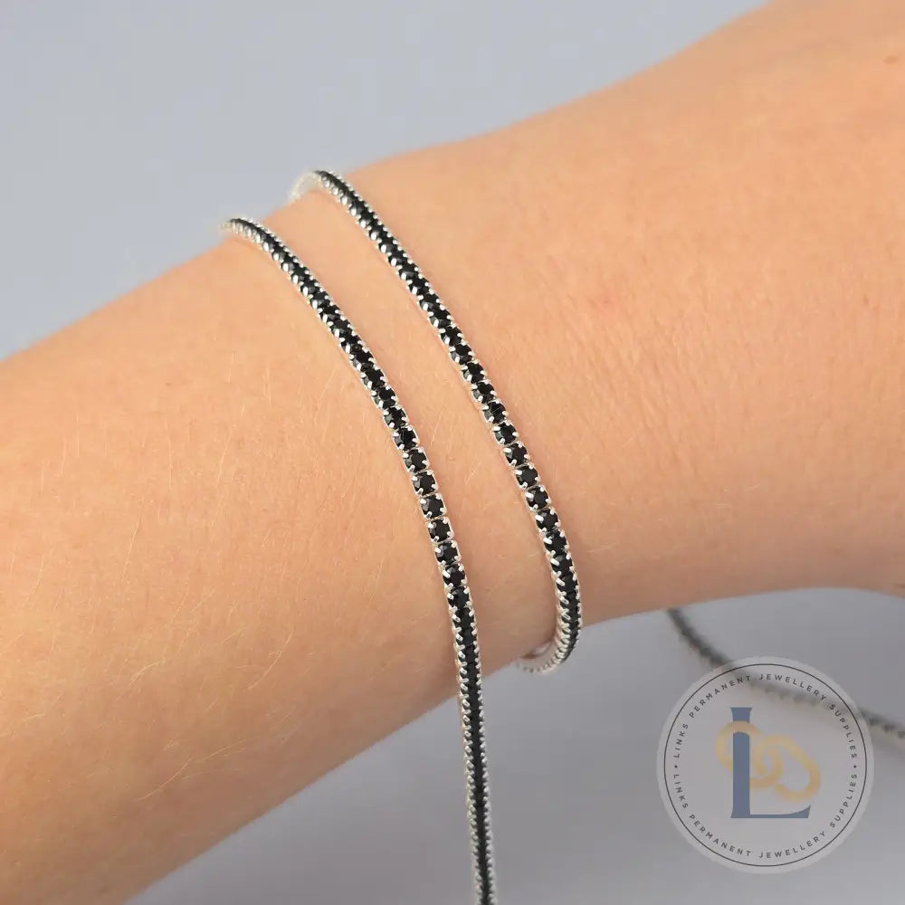 2mm Black Tennis Chain