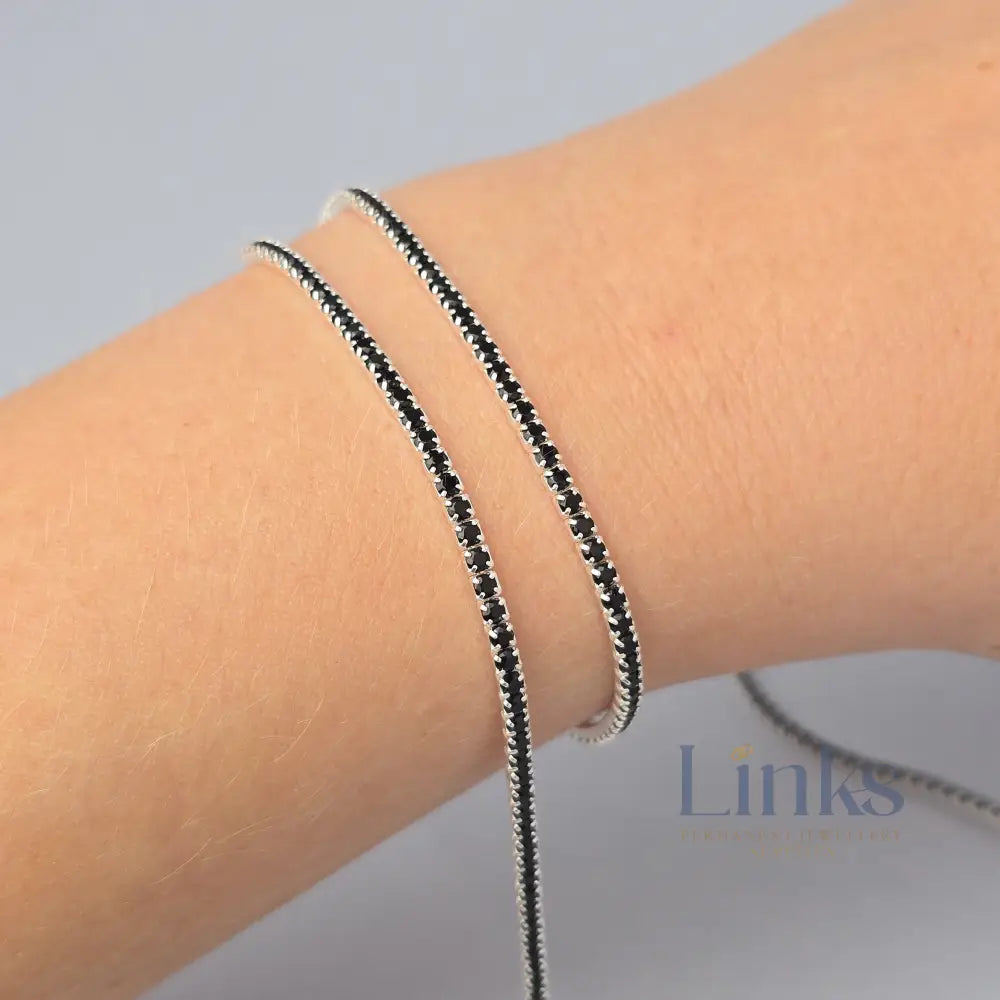 2mm Black Tennis Chain