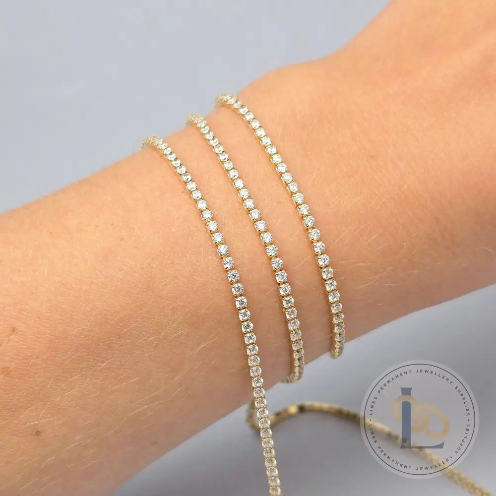 2mm Silver Tennis Chain 14K Gold Filled / 1 Meter