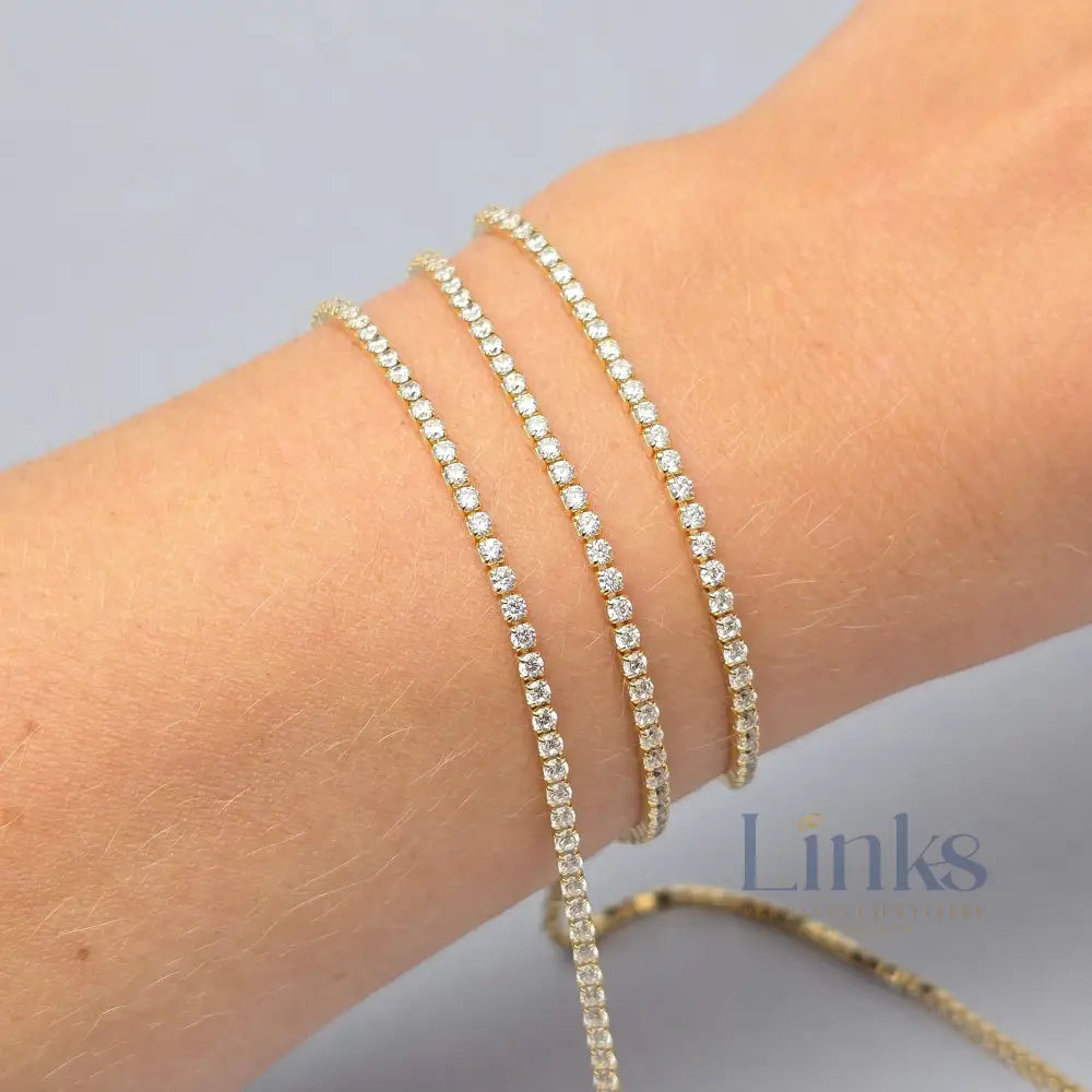 2mm Silver Tennis Chain 14K Gold Filled / 1 Meter