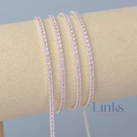 2mm Light Pink Tennis Chain
