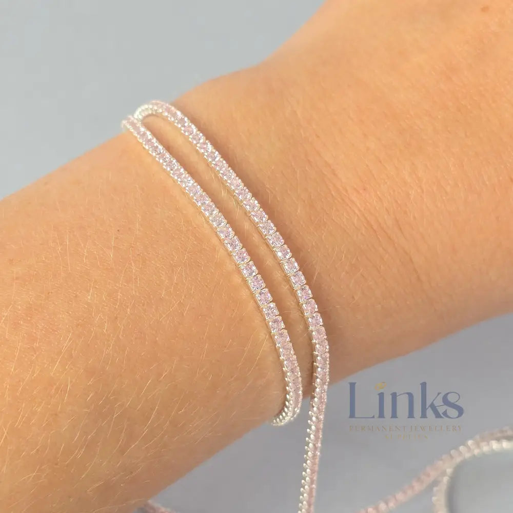 2mm Light Pink Tennis Chain