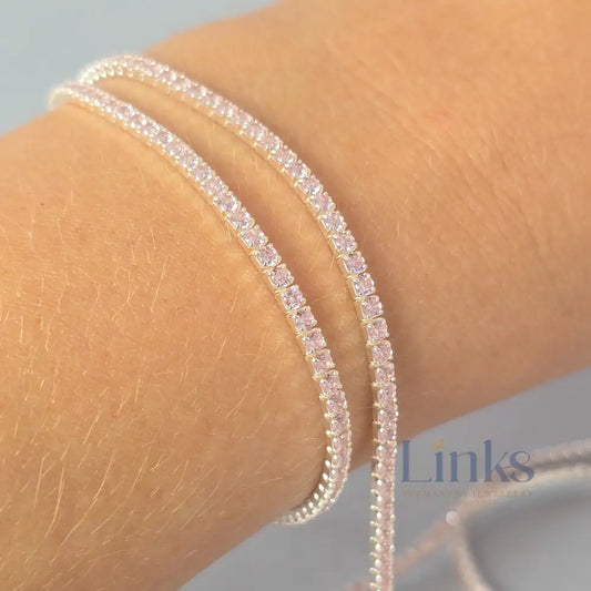 2mm Light Pink Tennis Chain