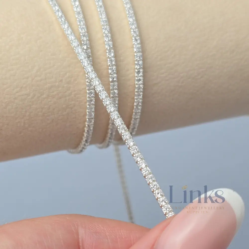 2mm Tennis Chain - 925 Sterling Silver 1 Meter