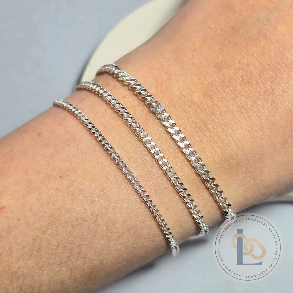 Sterling Silver 3Mm Chunky Curb Chain