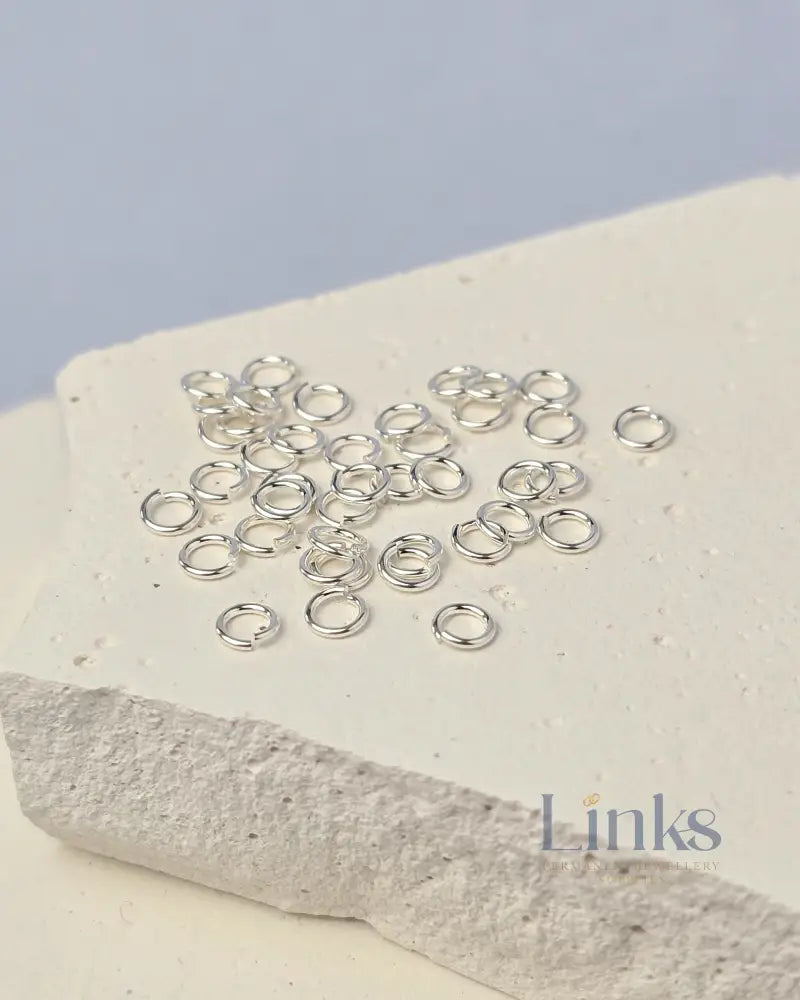 925 Sterling Silver & 14k Gold Filled Jump Rings 3mm (22 & 24 Ga) - 20 pack 925 Sterling Silver / 0.64mm wire diameter