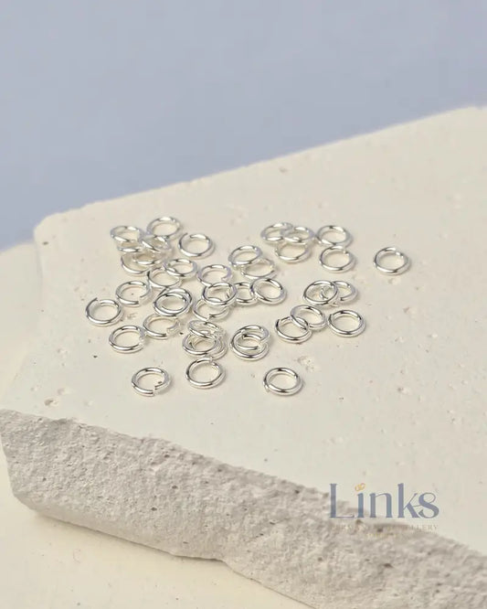 925 Sterling Silver & 14k Gold Filled Jump Rings 3mm (22 & 24 Ga) - 20 pack 925 Sterling Silver / 0.64mm wire diameter
