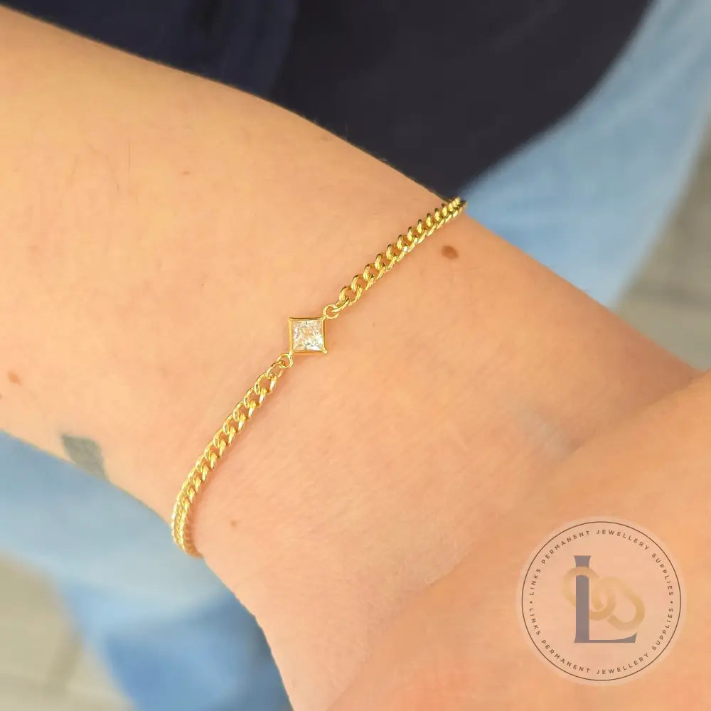 4mm Diamond Birthstone Connector