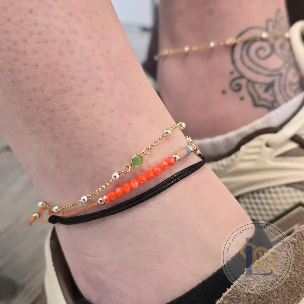 4mm Green Cat’s Eye Connector Charm