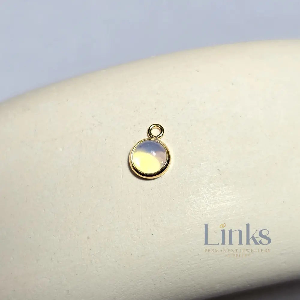 4Mm Moonstone Pendant Charm 14K Gold Filled