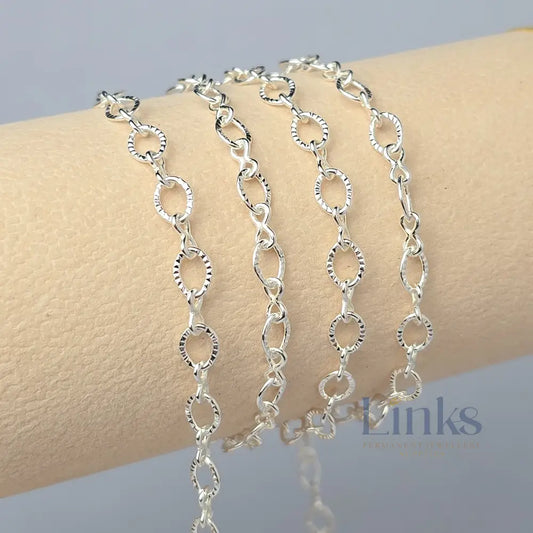 5.5mm Chunky Infinity Chain - 925 Sterling Silver 1 Meter