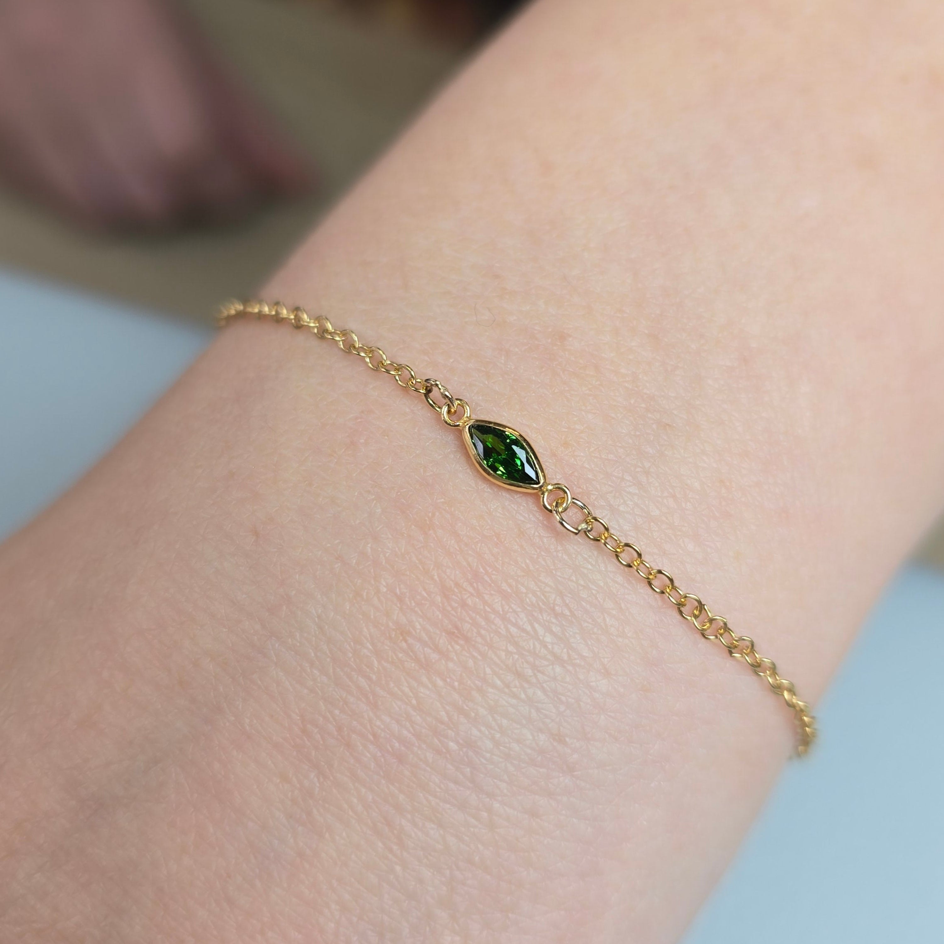 6mm Marquise Birthstone Connector
14k Gold Filled - Emerald