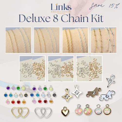 Deluxe 8 Chain Permanent Jewellery Starter Kit