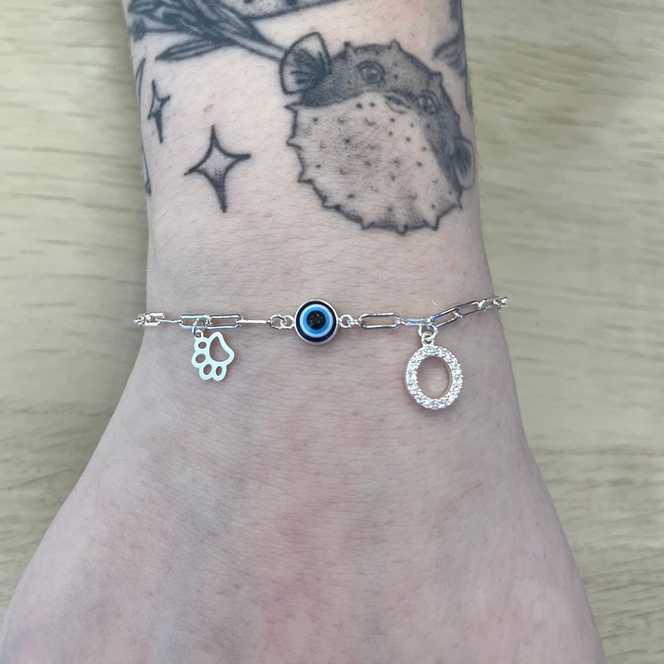 Blue Evil Eye Connector Charm