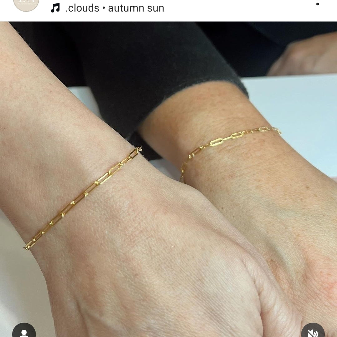 Gold Filled Chunky Paperclip Chain