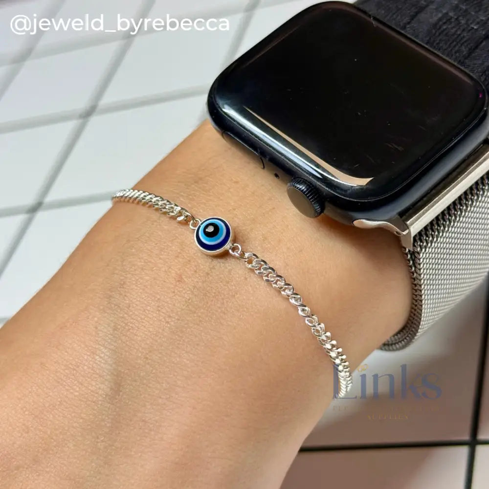 Blue Evil Eye Connector Charm