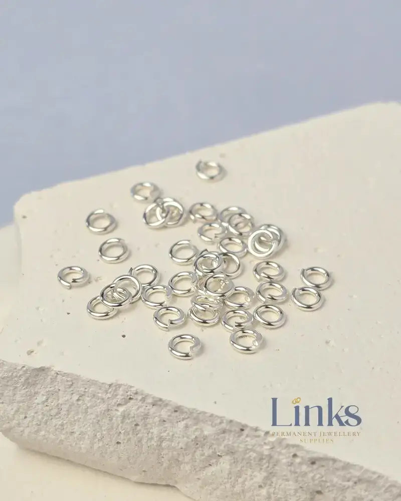 925 Sterling Silver & 14k Gold Filled Jump Rings 3mm (22 & 24 Ga) - 20 pack 925 Sterling Silver / 0.5mm wire diameter