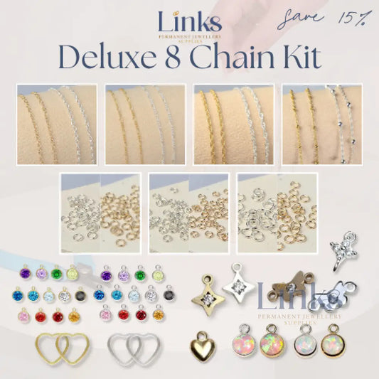 Deluxe 8 Chain Permanent Jewellery Starter Kit