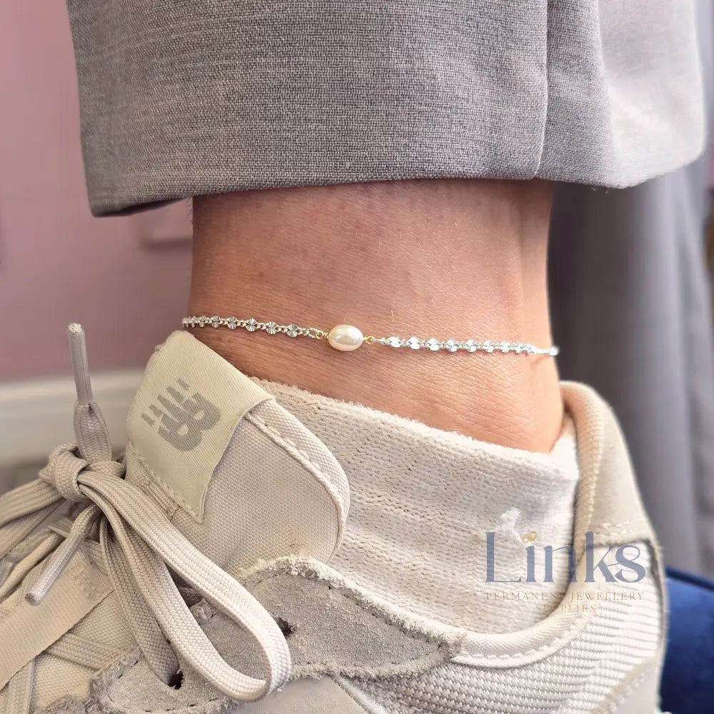 Freshwater Oval Pearl Connector Charm