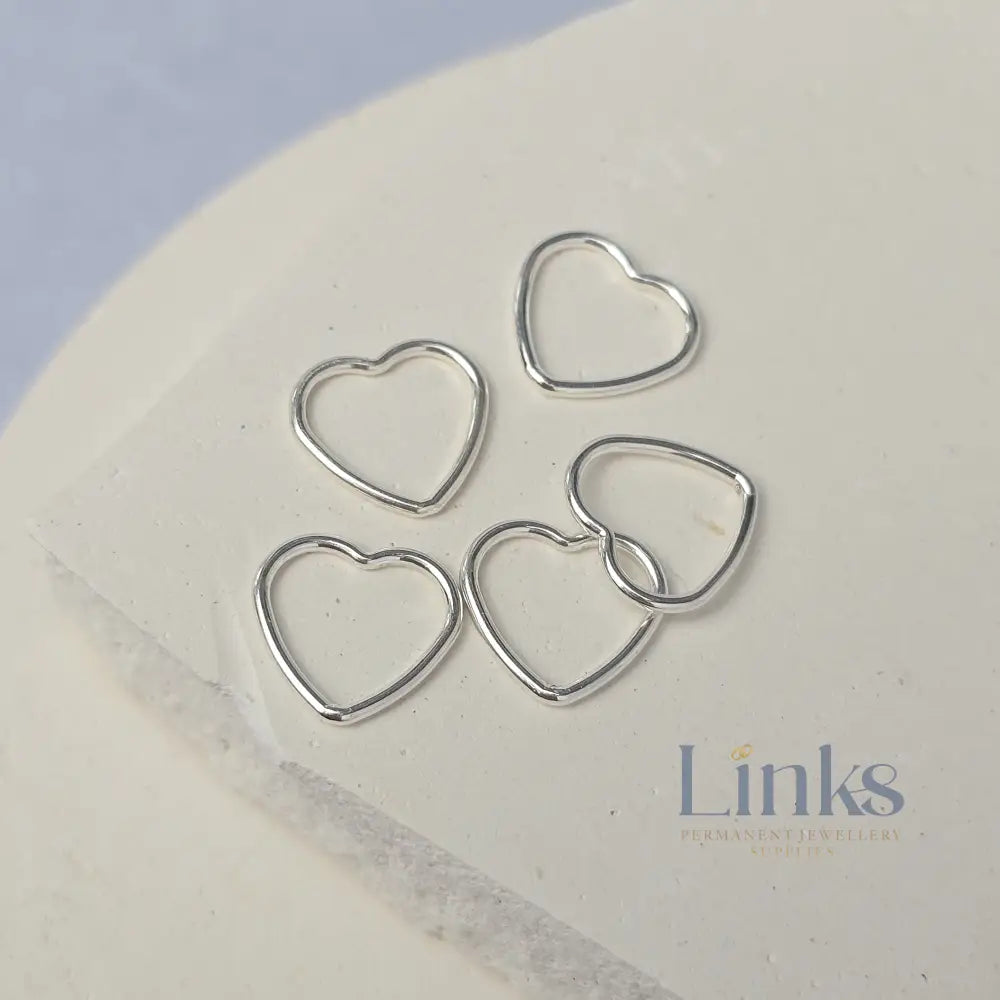 Heart Connector Sterling Silver